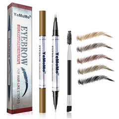 YeMoMo dual-tip eyebrow pencil with ultra-fine fork tip for natural hair-like strokes.