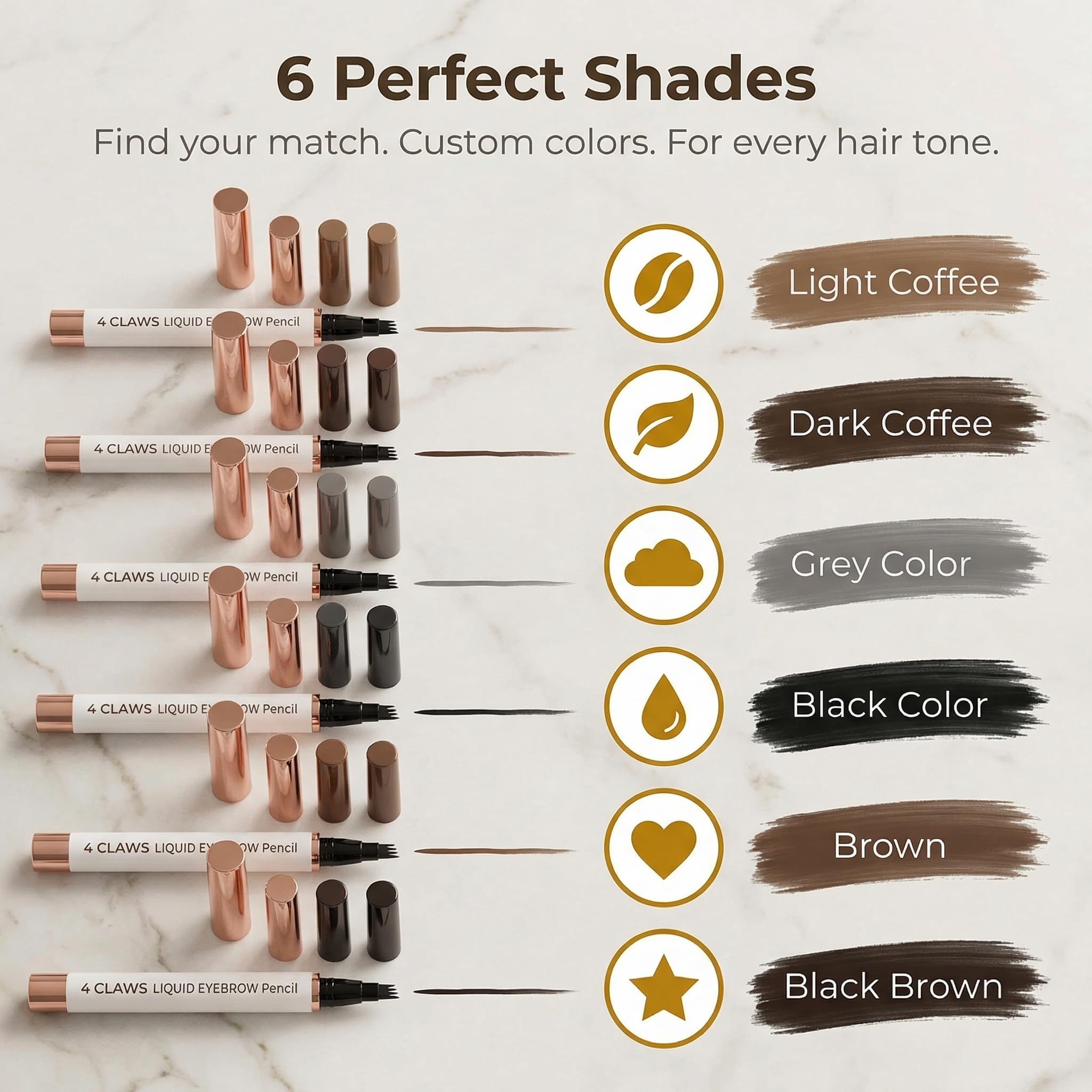 Yemomo fine-tip applicator enables precise, hair-like strokes.
