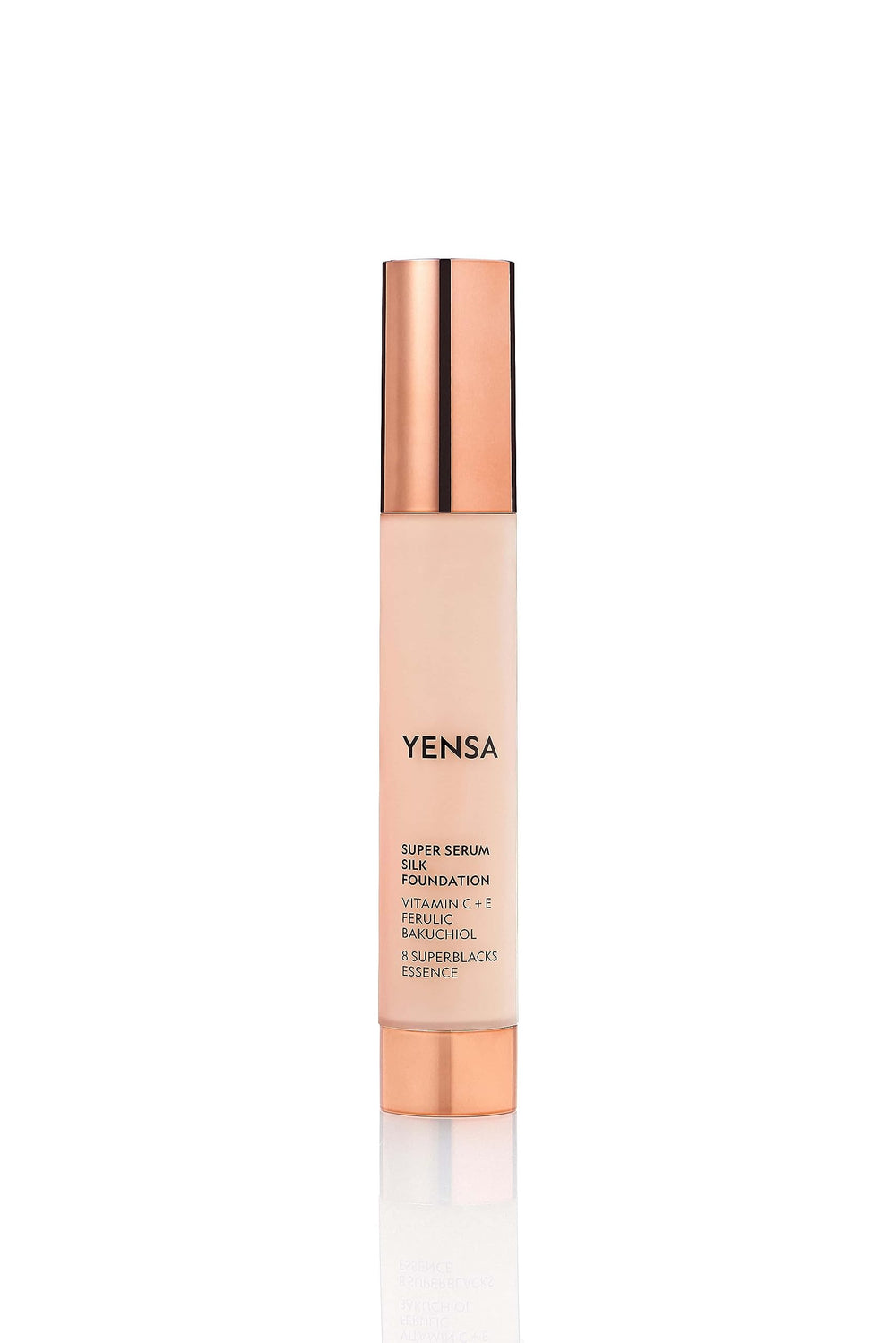 YENSA Serum Foundation bottle closeup for effortless daily application and premium packaging.