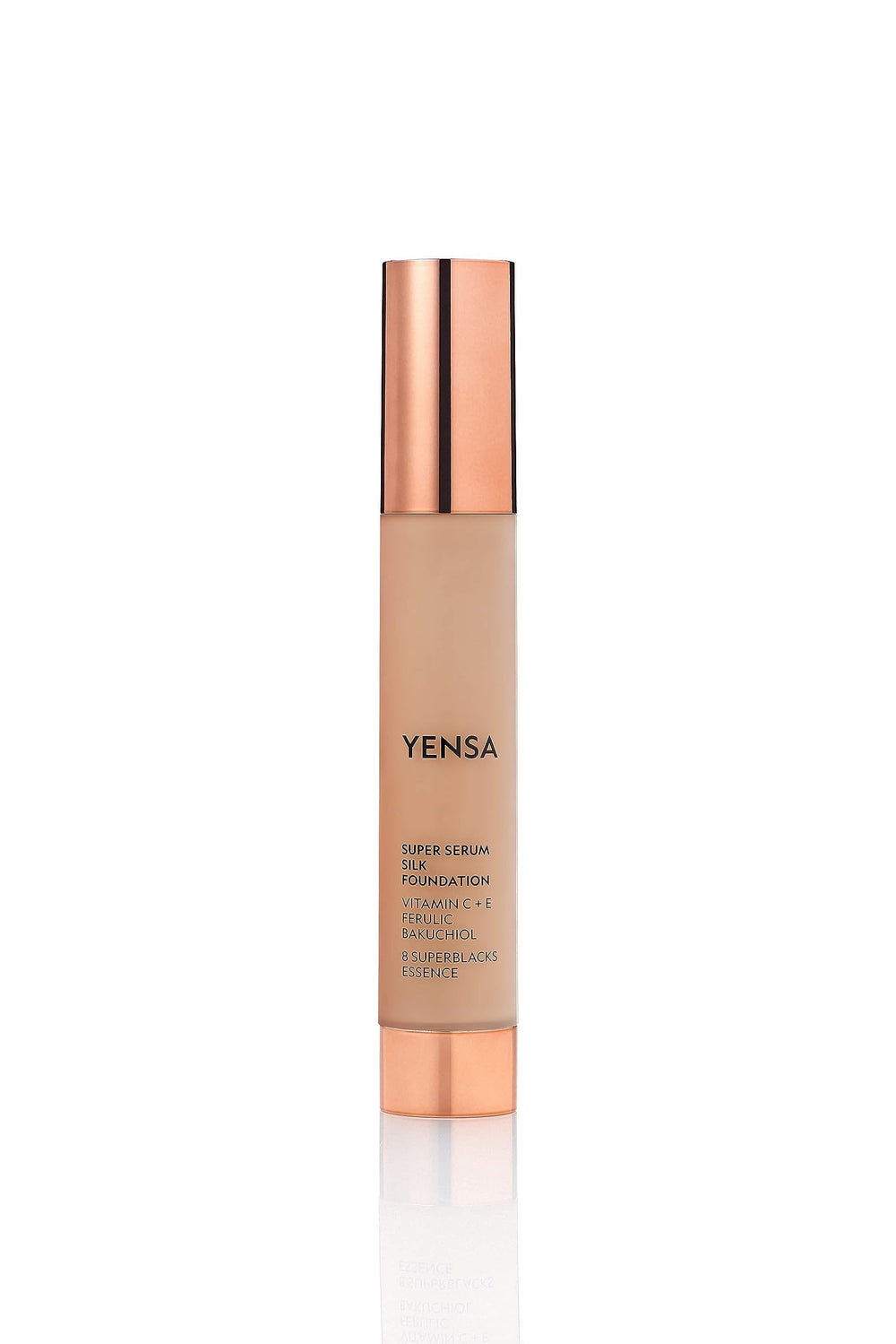 YENSA Serum Foundation bottle with premium packaging delivering radiant, full-coverage results.
