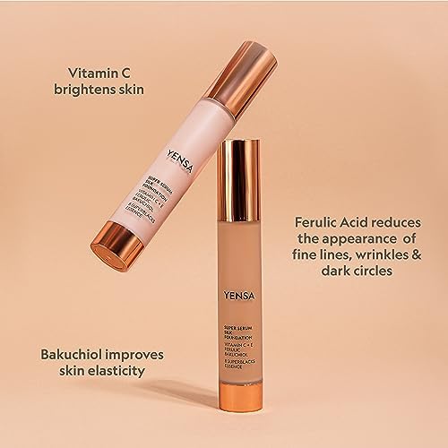 YENSA serum foundation fair-1 palette demonstrates precise color match for fair skin