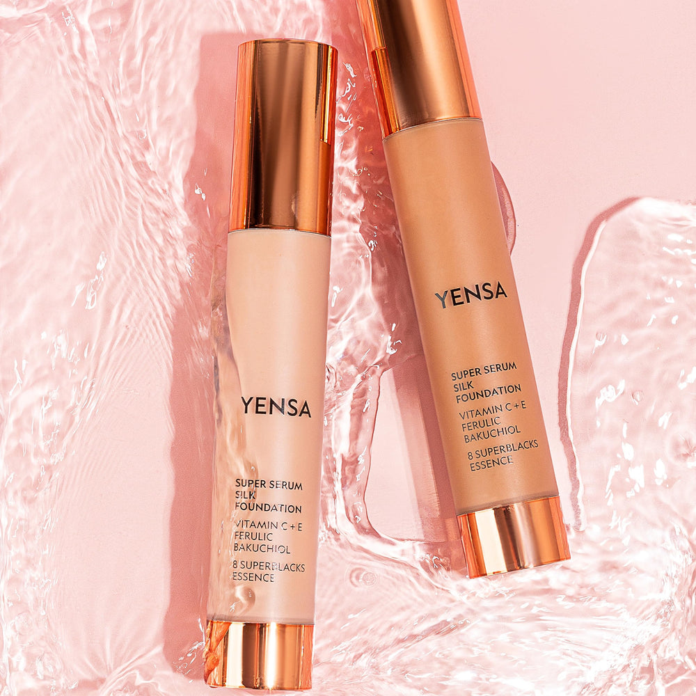 YENSA Serum Foundation radiant finish photo showing smooth, hydrated-looking skin.