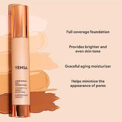 YENSA serum foundation swirl texture reveals silky, full-coverage finish
