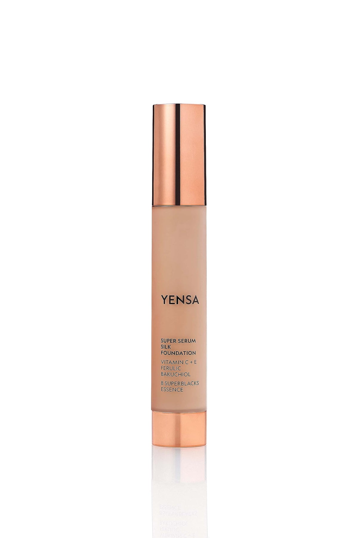 YENSA Serum Foundation Tan 2 bottle front view with full-coverage glow