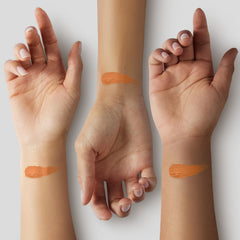 YENSA Serum Foundation Tan-3 swatches show warm bronze shade options.