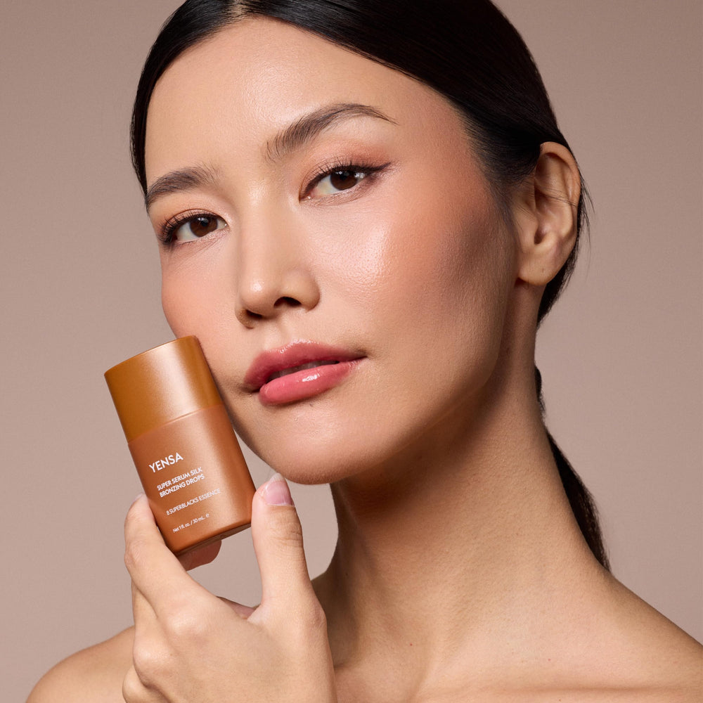 Apply to collarbones and cheeks for a subtle shimmer finish.