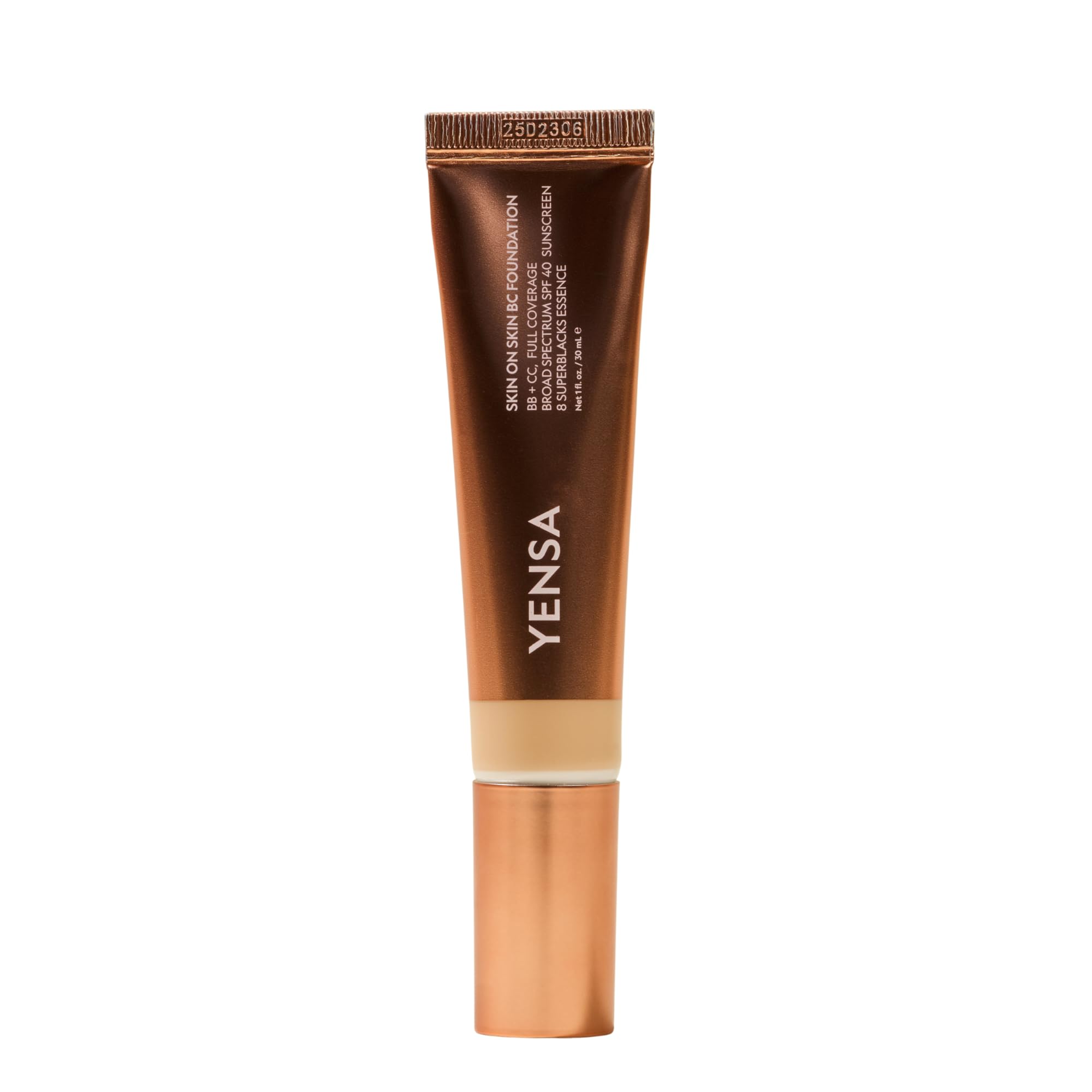 YENSA Skin on Skin BC Foundation bottle close-up for radiant finish