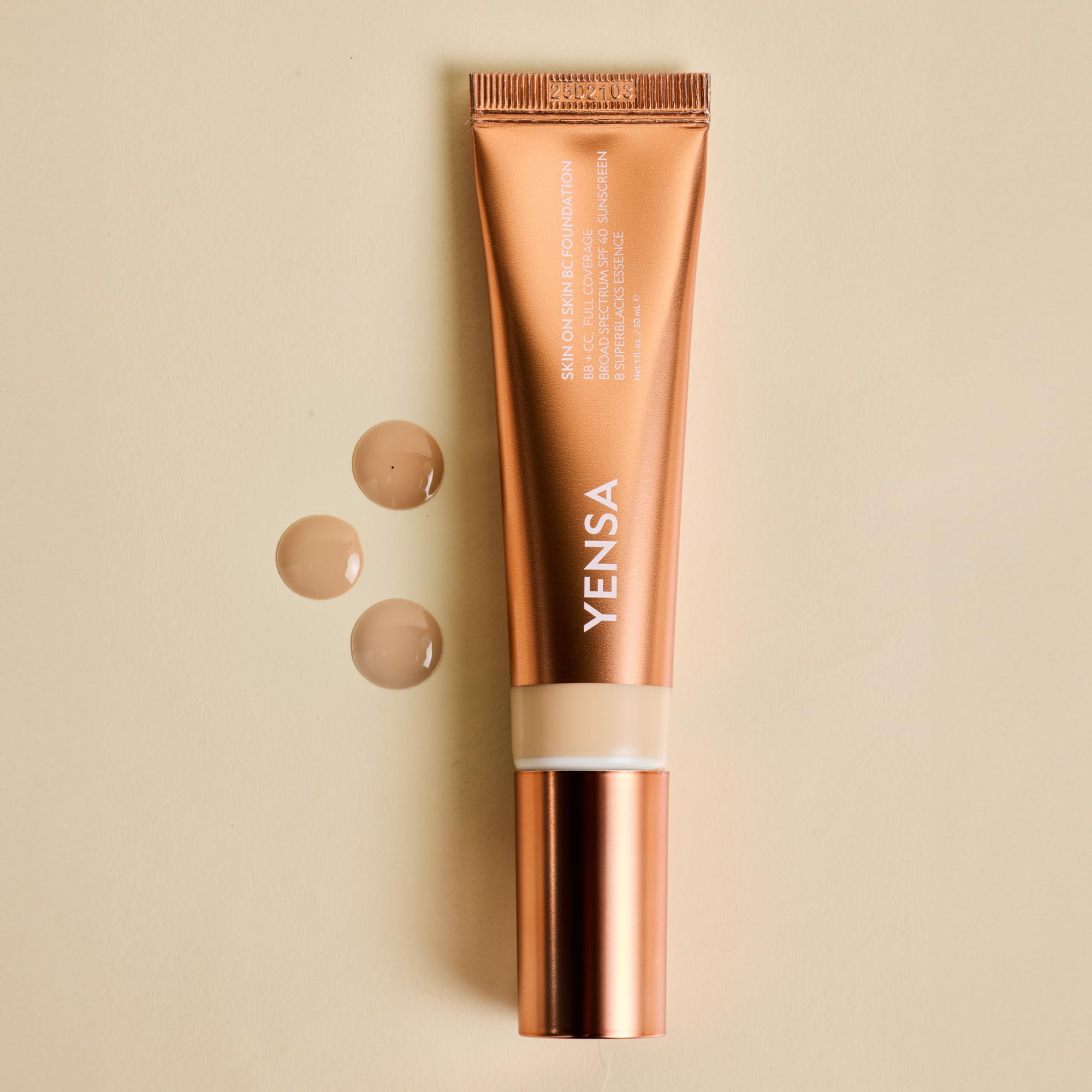YENSA daily wear application on the face with BC Foundation
