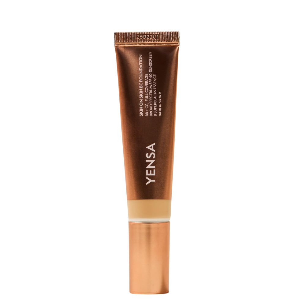 YENSA Skin on Skin BC Foundation bottle with SPF 40 for daily glow