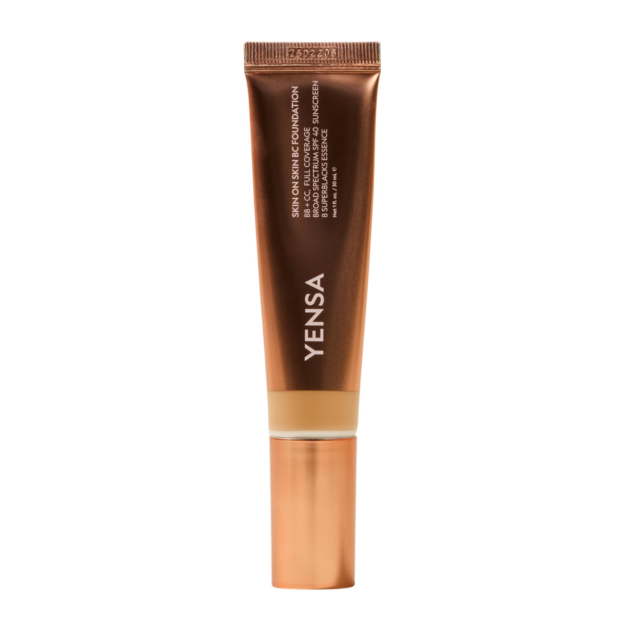 YENSA Skin on Skin BC Foundation packshot in tan neutral, radiant finish