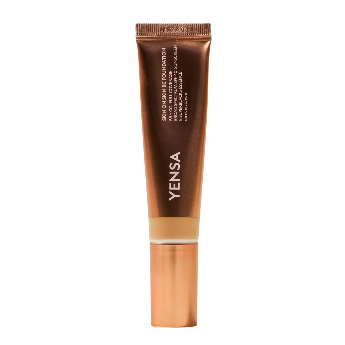 YENSA Skin on Skin BC Foundation packshot in tan neutral, radiant finish