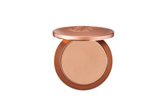 YENSA Super Serum Silk Foundation matte tan-1 applied for oil control and a smooth finish.