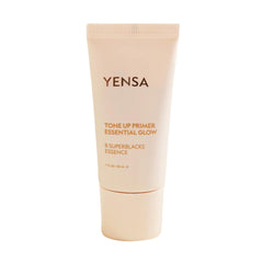 YENSA Tone Up Essential Glow Primer bottle ready to prep for radiant, smooth skin.