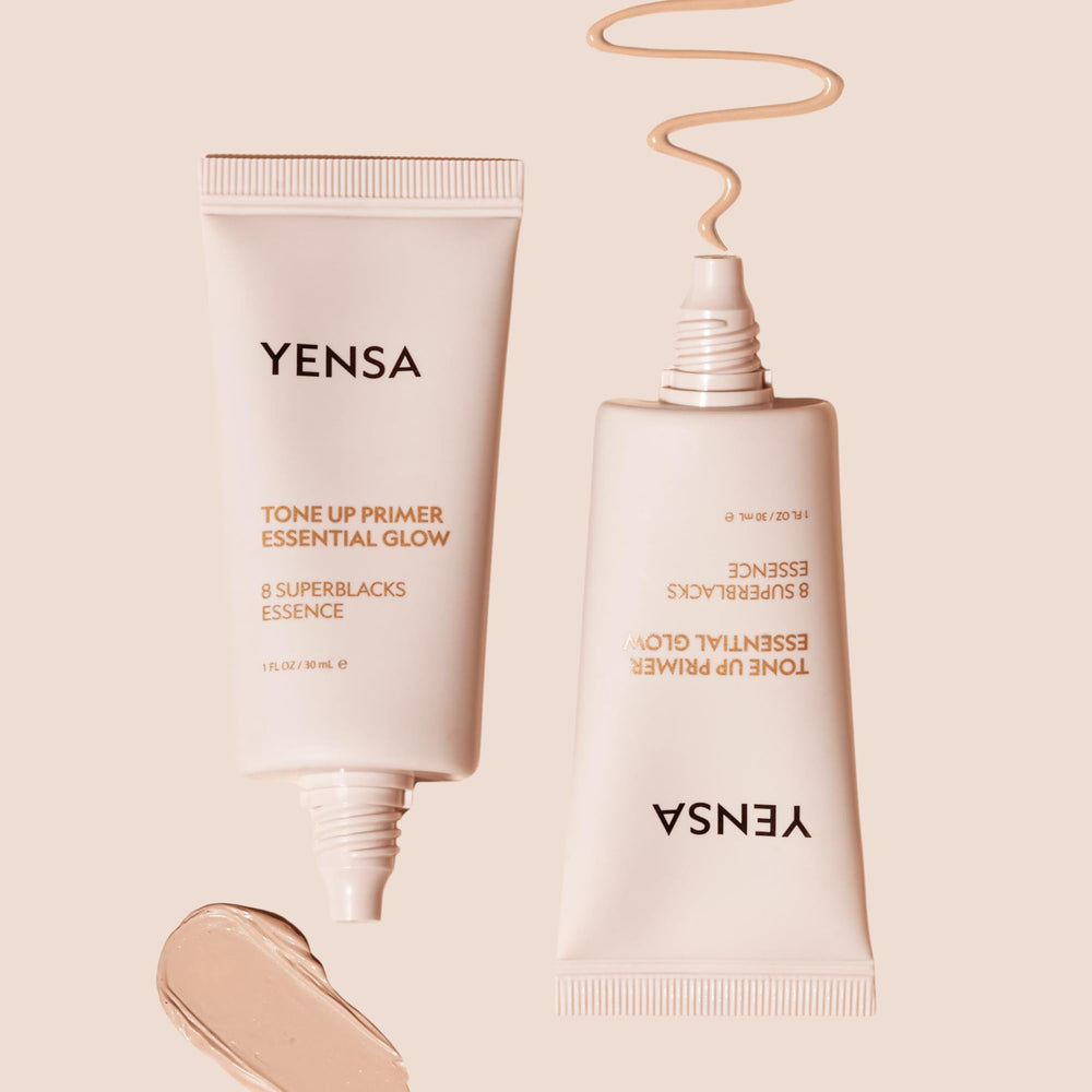 YENSA Tone Up glow primer applied on skin for an even base.