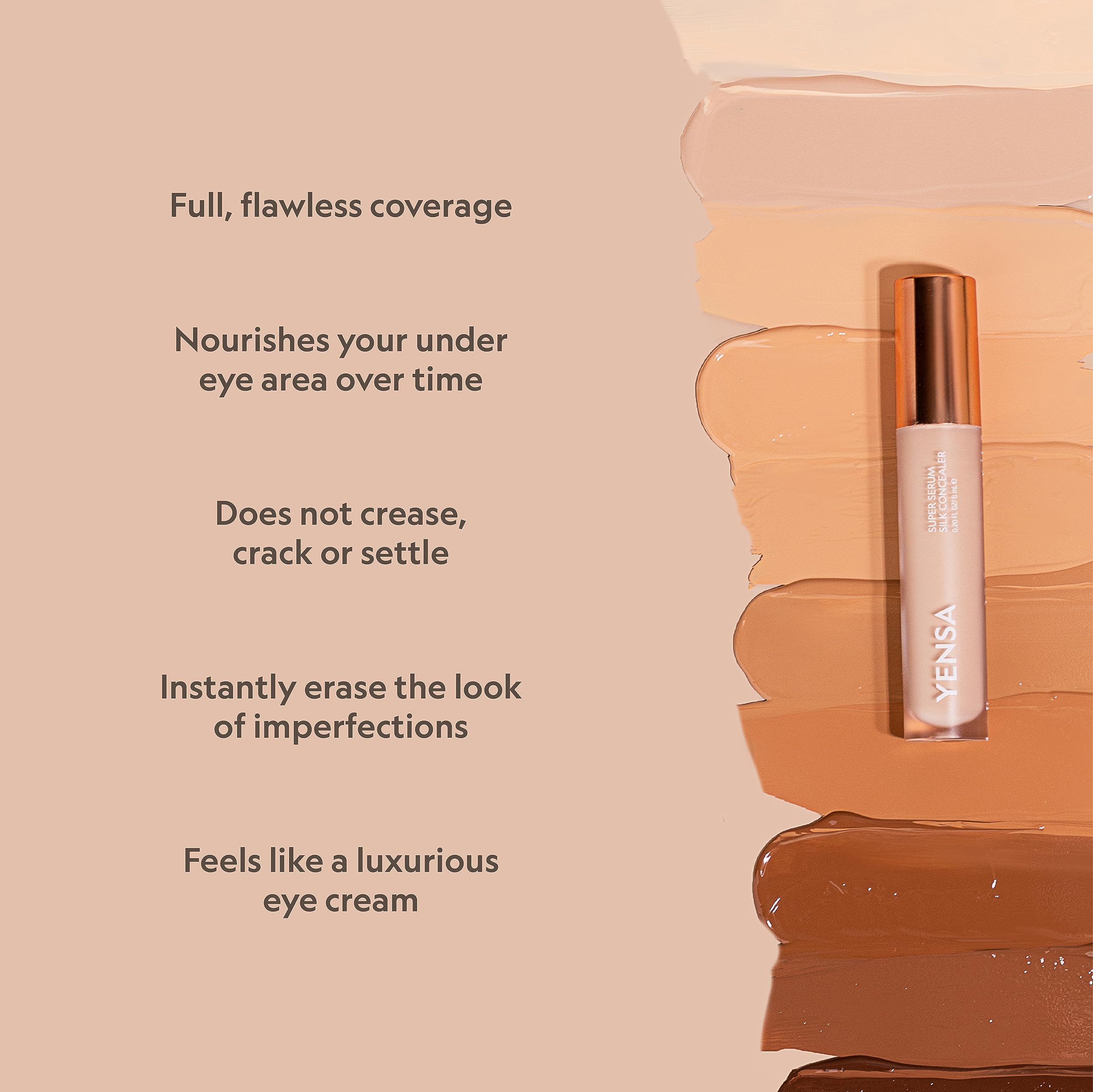 YENSA Vitamin C & E and Bakuchiol brighten and nourish the skin.