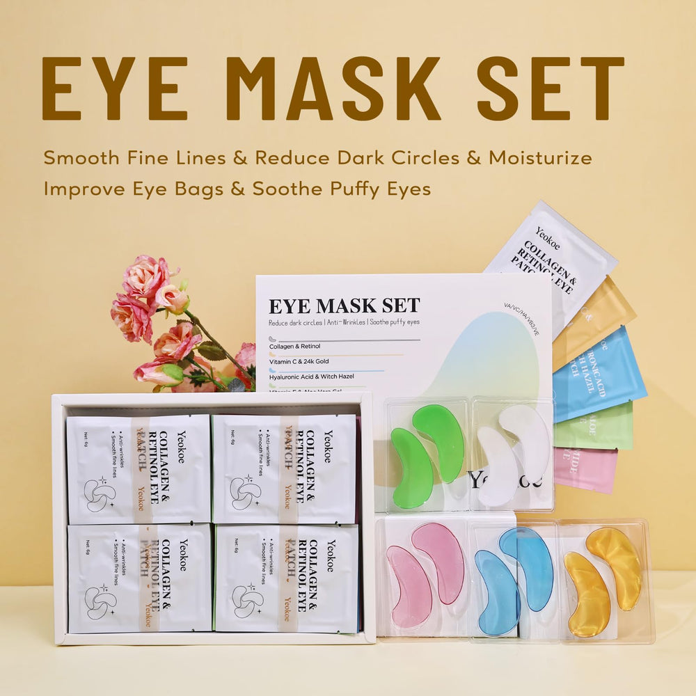 Yeokoe eye patches vitamin-c-24k-gold close-up, brightening under-eye area
