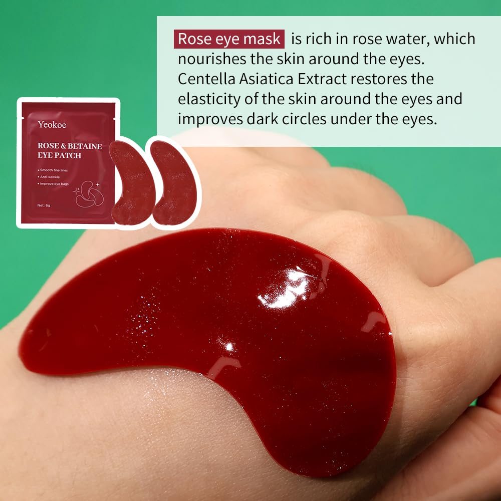 Yeokoe rose water eye patch provides gentle nourishment around eyes.