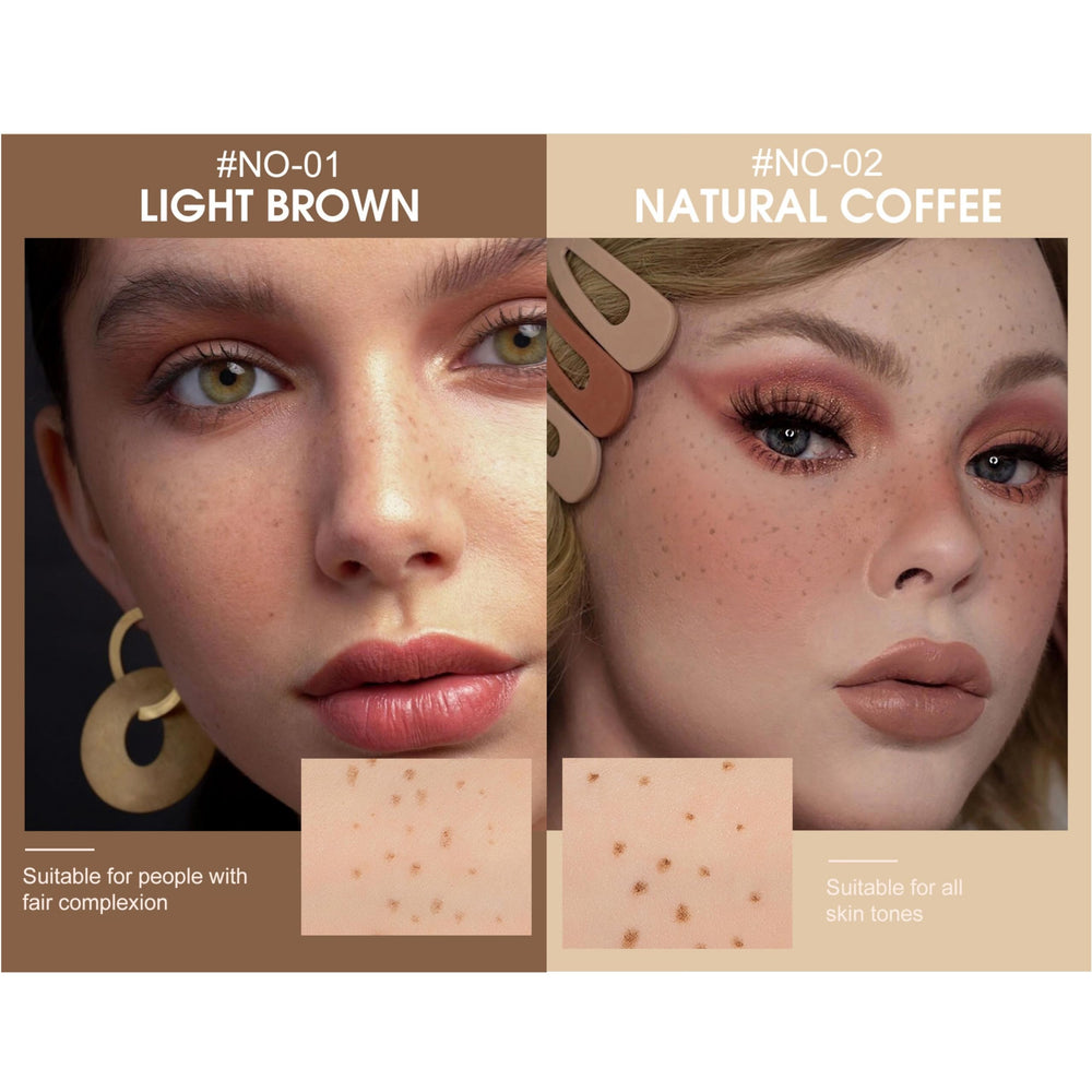 YEOSMINE Freckle Pen natural coffee shade matches warm skin tones.