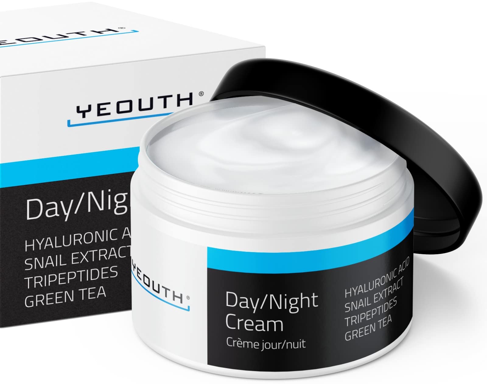 YEOUTH Day Night Face Moisturizer bottle front showing a versatile 2-in-1 hydrator for daily use