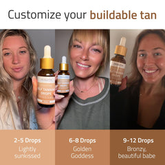 YEOUTH Face Tanning Drops mixed with moisturizer to create a personalized tan.