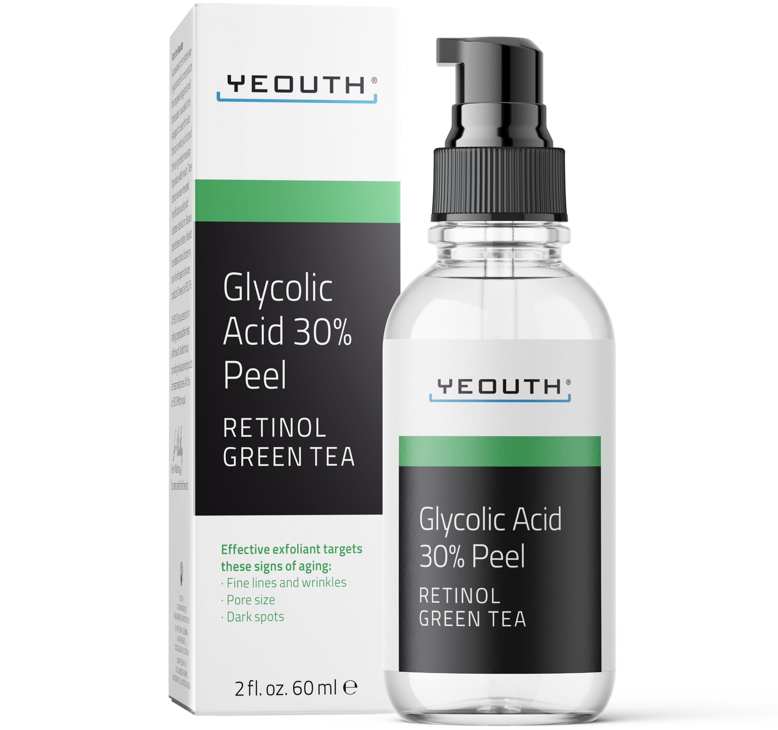 YEOUTH Glycolic Acid Peel bottle for at home exfoliation and smoother skin