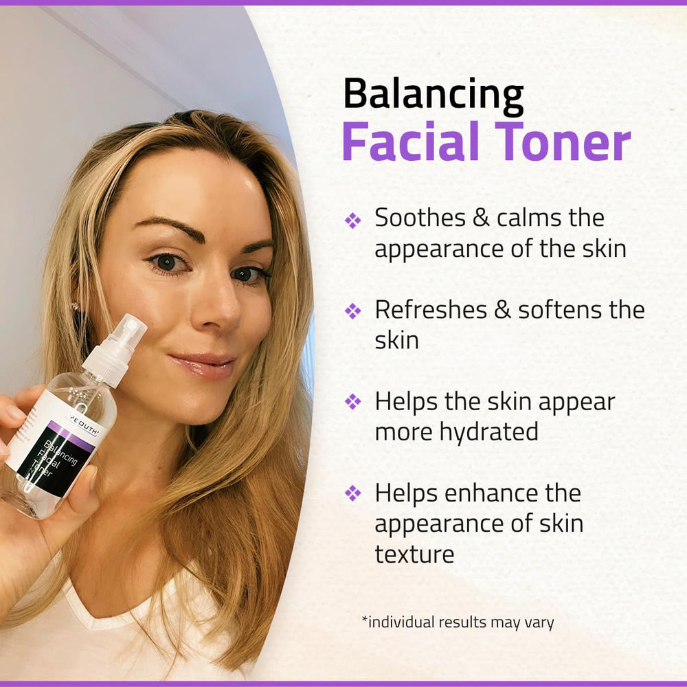 YEOUTH alcohol-free formula signals gentle care for sensitive skin.