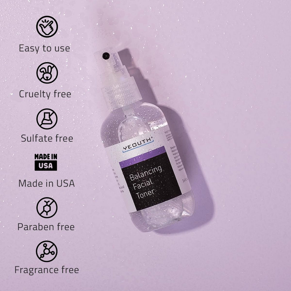 YEOUTH hydrating toner in a morning routine beside serums for refreshment.