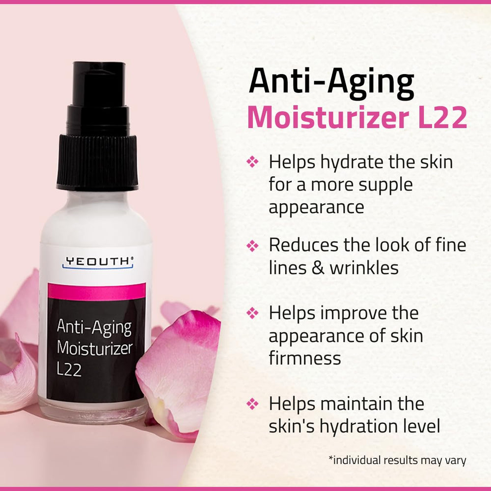 YEOUTH L22 technology bottle highlighting advanced hydration for firmer feel.