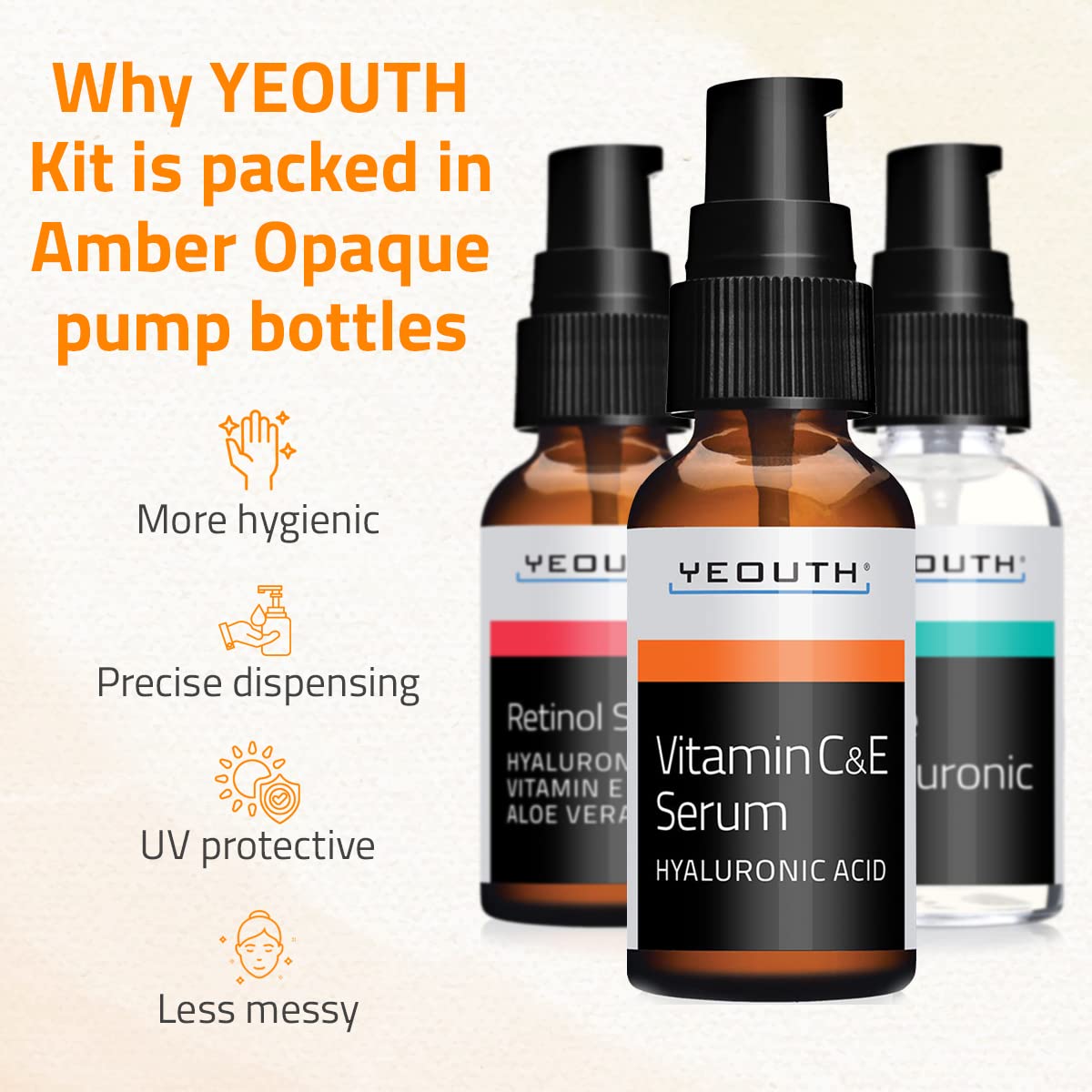 YEOUTH night routine application scene with retinol on clean skin