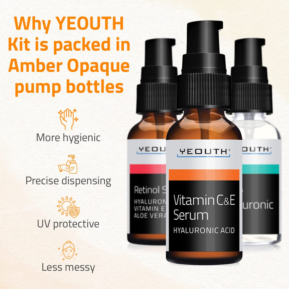YEOUTH night routine application scene with retinol on clean skin