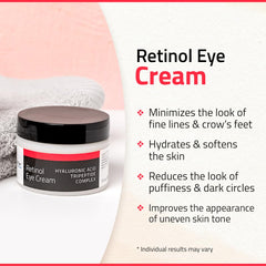 YEOUTH retinol eye cream closeup shows luxe texture and wrinkle-fighting potential