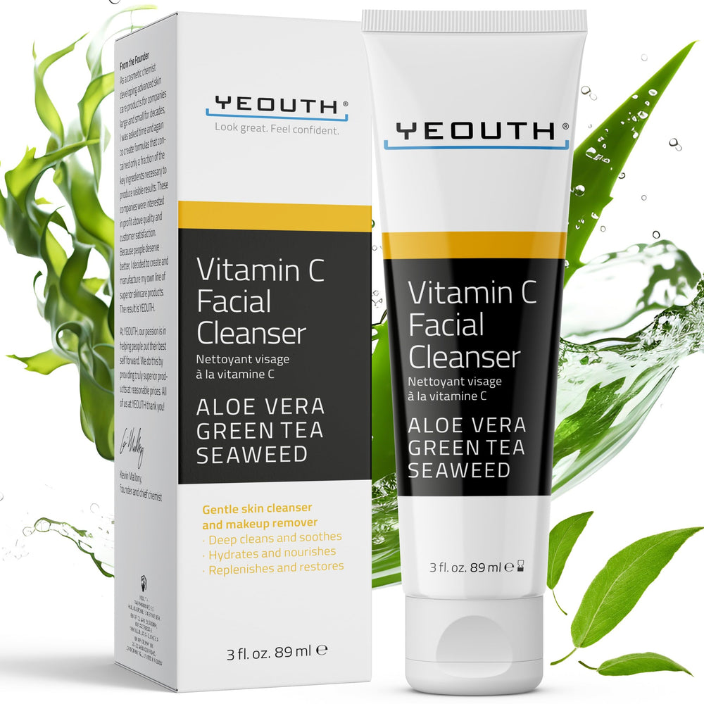 YEOUTH Vitamin C Cleanser bottle front view for a hydrating daily cleanse.