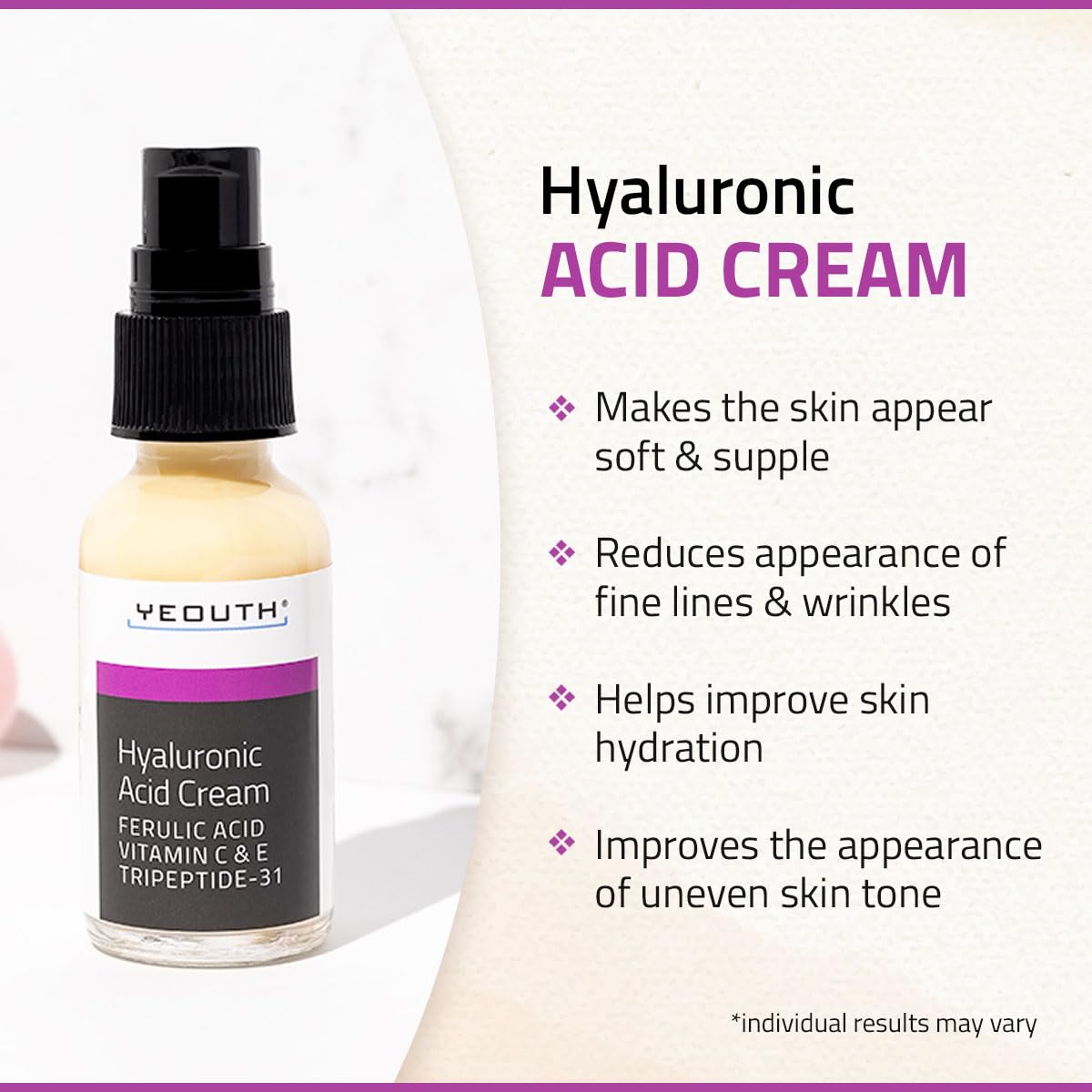 YEOUTH Vitamin C Ferulic visuals highlight brightness support for skin.