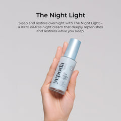 Yepoda The Night Light cream texture ready for a soothing nightly application.