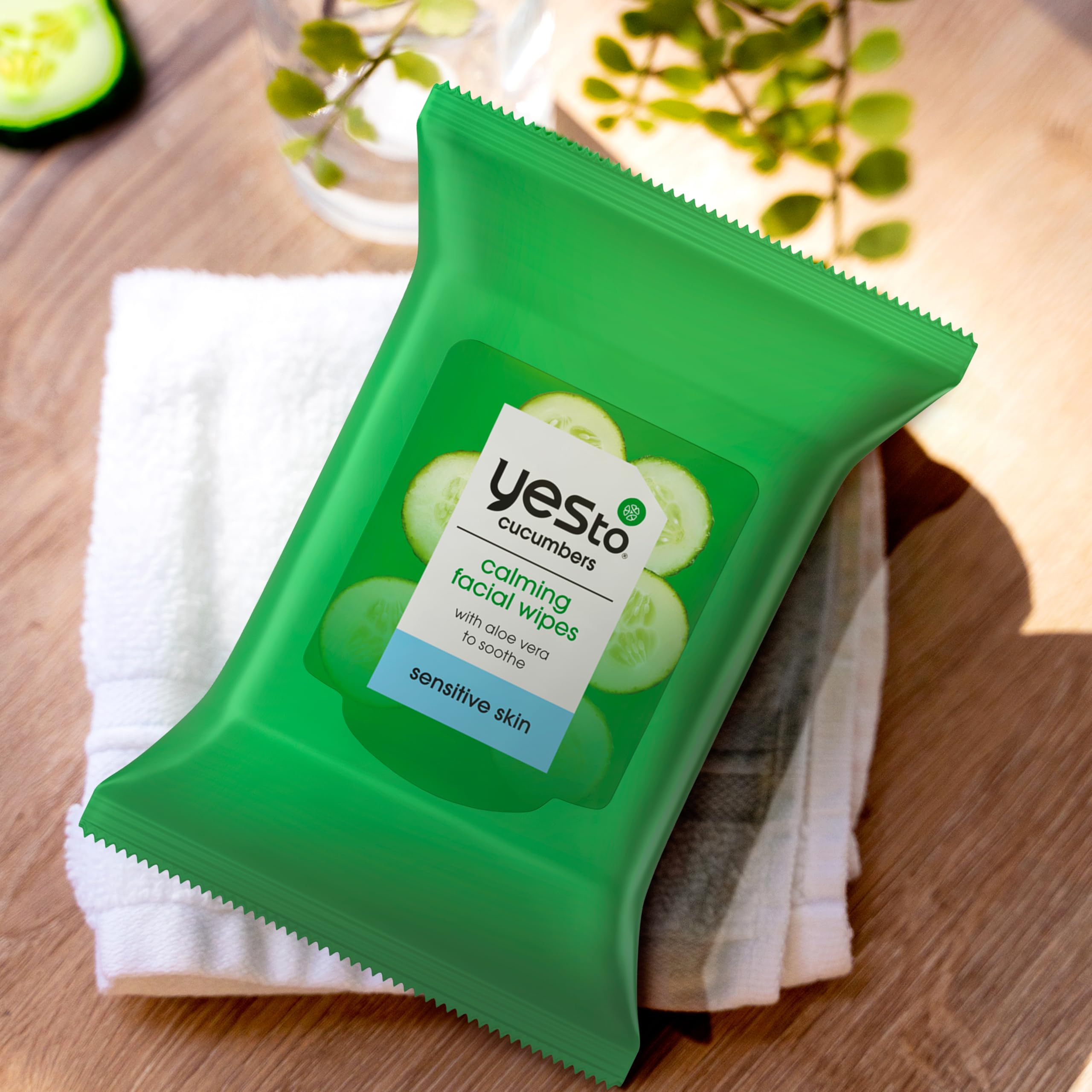 Yes To Cucumbers compostable fabric, cruelty-free and eco-friendly.