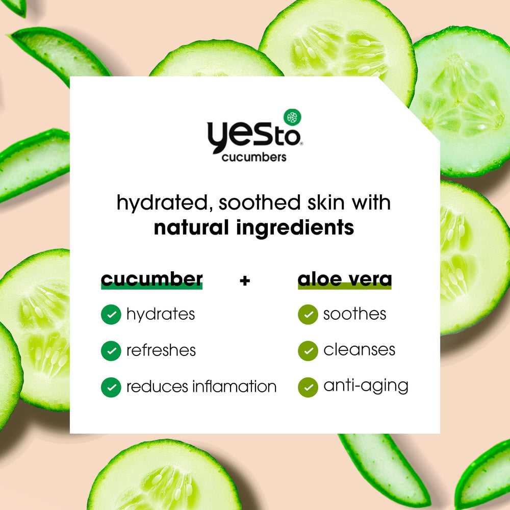 Yes To Cucumbers wipes on the go, quick refresh anytime.