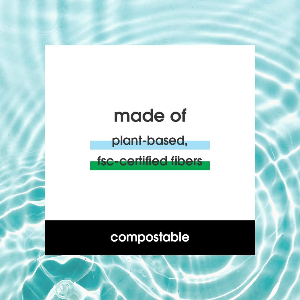Compostable fabric texture highlights sustainable and responsible beauty choice.