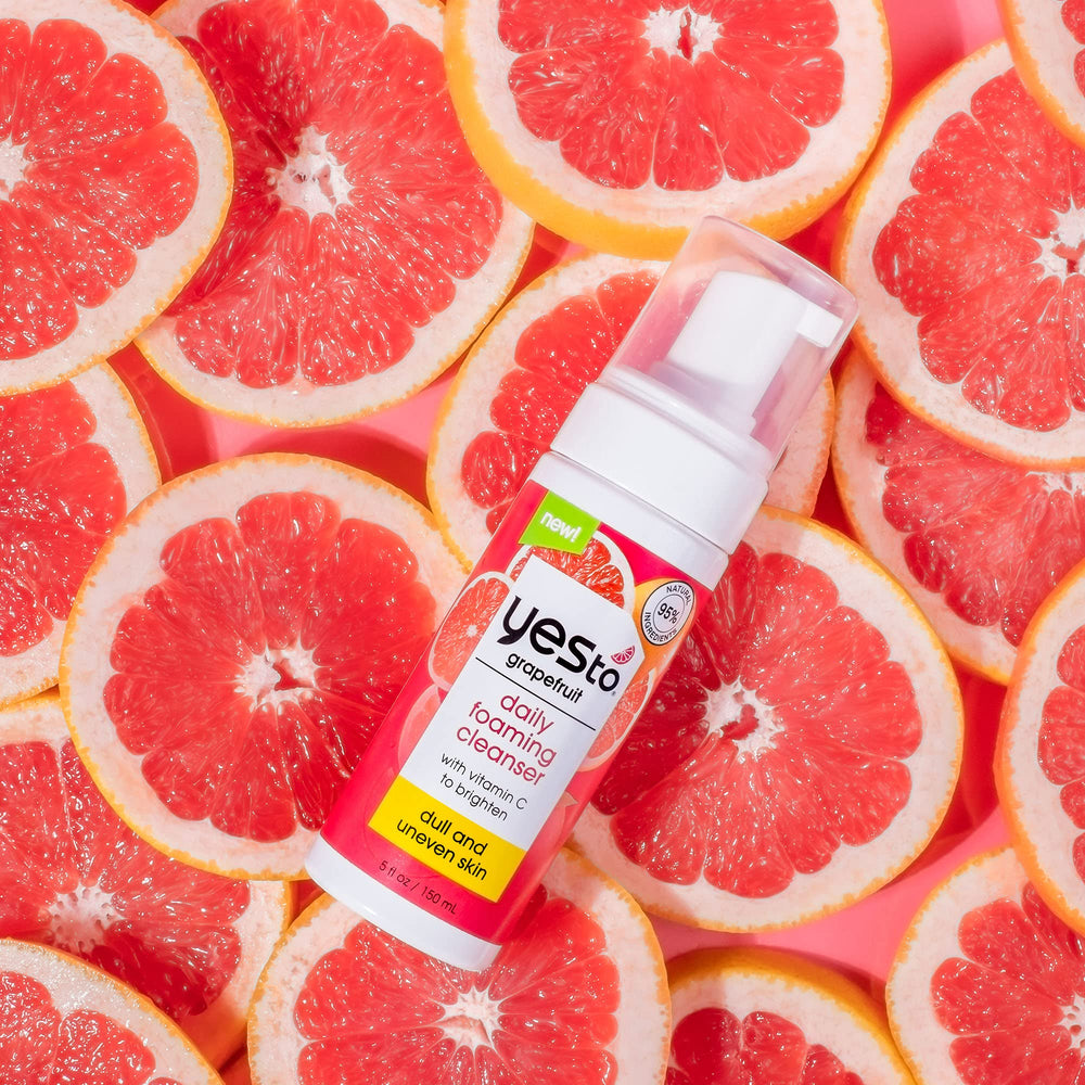 Yes To Grapefruit daily foaming cleanser daily use supports a fresh start to the day