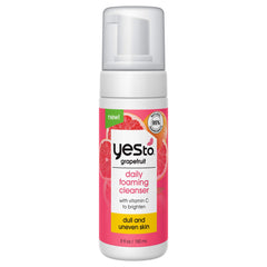 Yes To Grapefruit daily foaming cleanser bottle pump cleanses gently while removing surface impurities