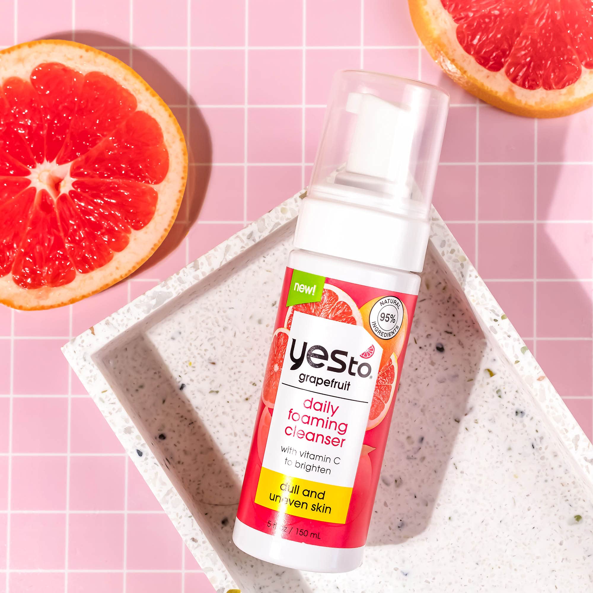 Yes To Grapefruit daily foaming cleanser soft skin feel after rinsing