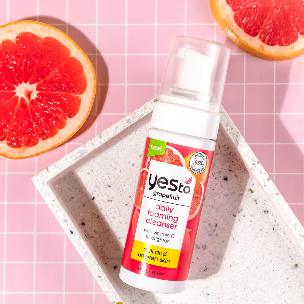 Yes To Grapefruit daily foaming cleanser soft skin feel after rinsing
