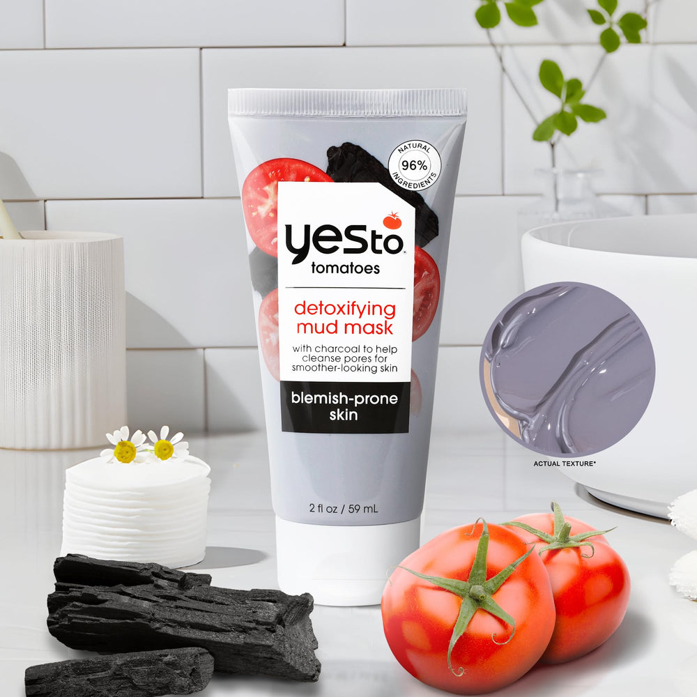 Yes To Tomatoes used on face and body for detox and refresh routine