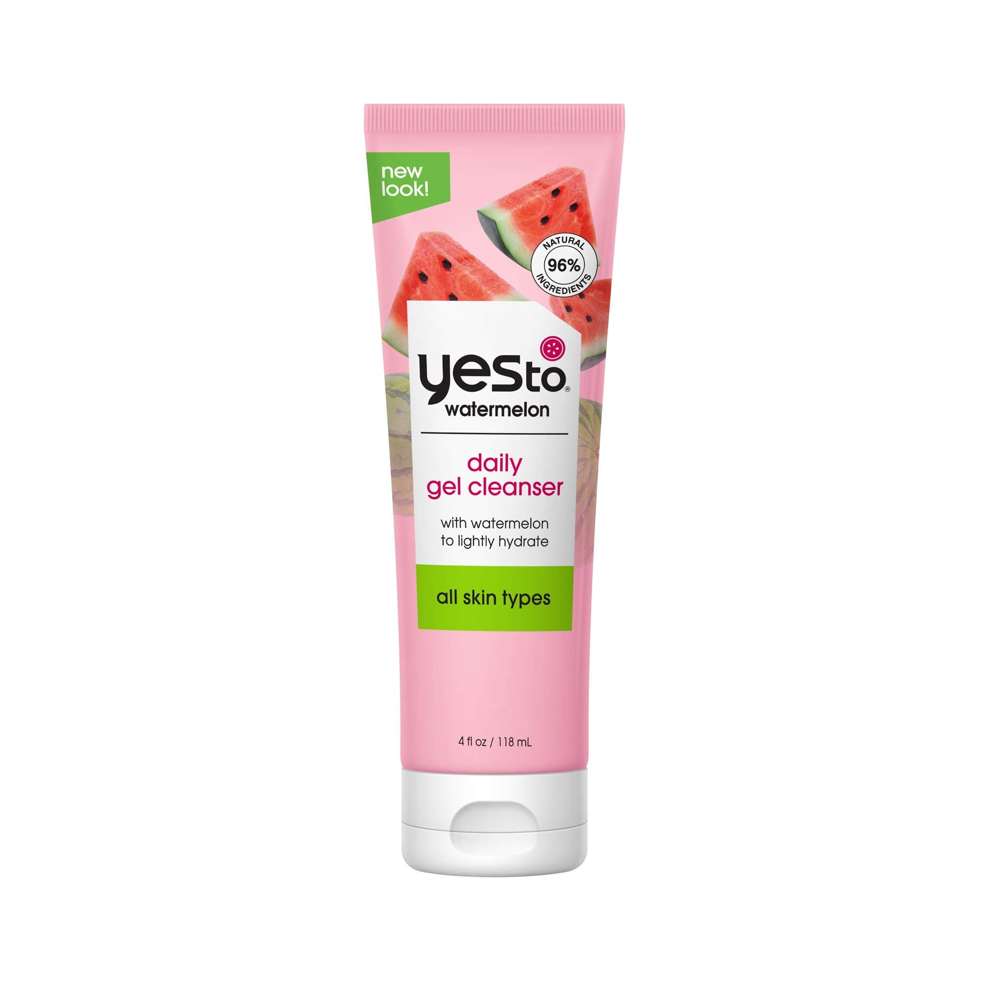 Yes To Watermelon Cleanser bottle showing gel-to-foam action for daily cleansing