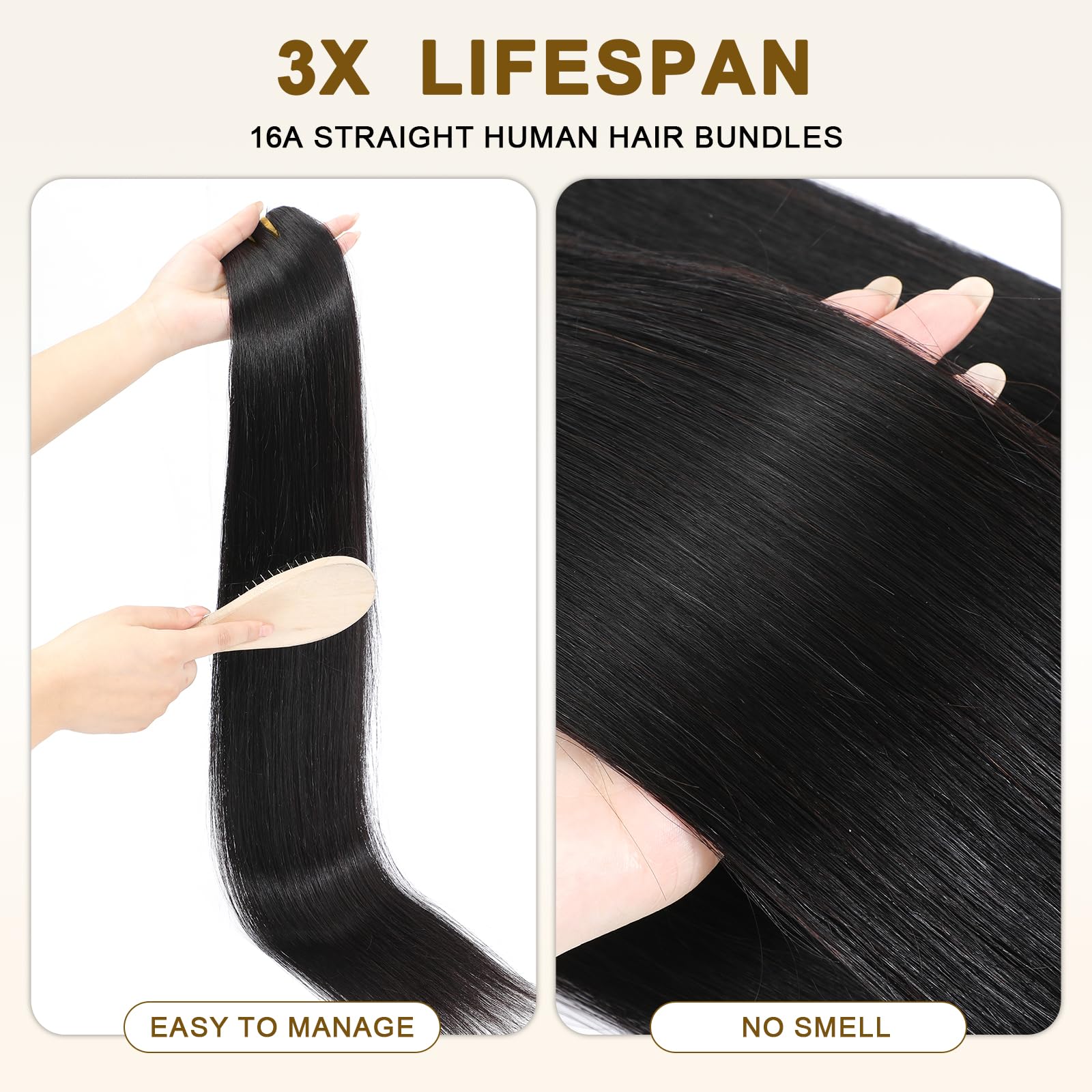 YesBase Burmese straight bundle 22inch delivers full length and easy braiding for daily wear.