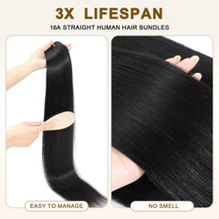 YesBase Burmese straight bundle 22inch delivers full length and easy braiding for daily wear.