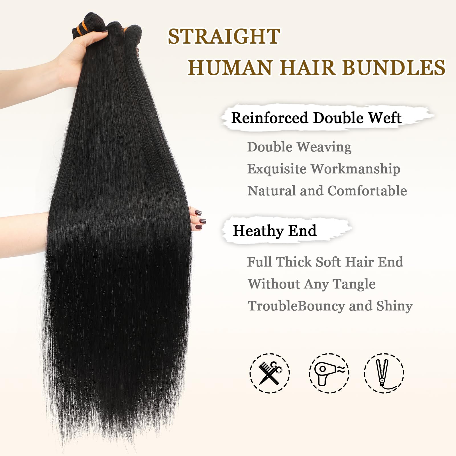 YesBase machine double weft Burmese raw straight bundle ensures durable, fuller appearance.