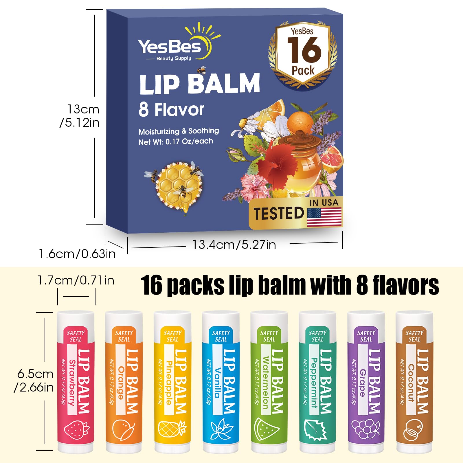 YesBes strawberry lip balm softens lips with gentle care
