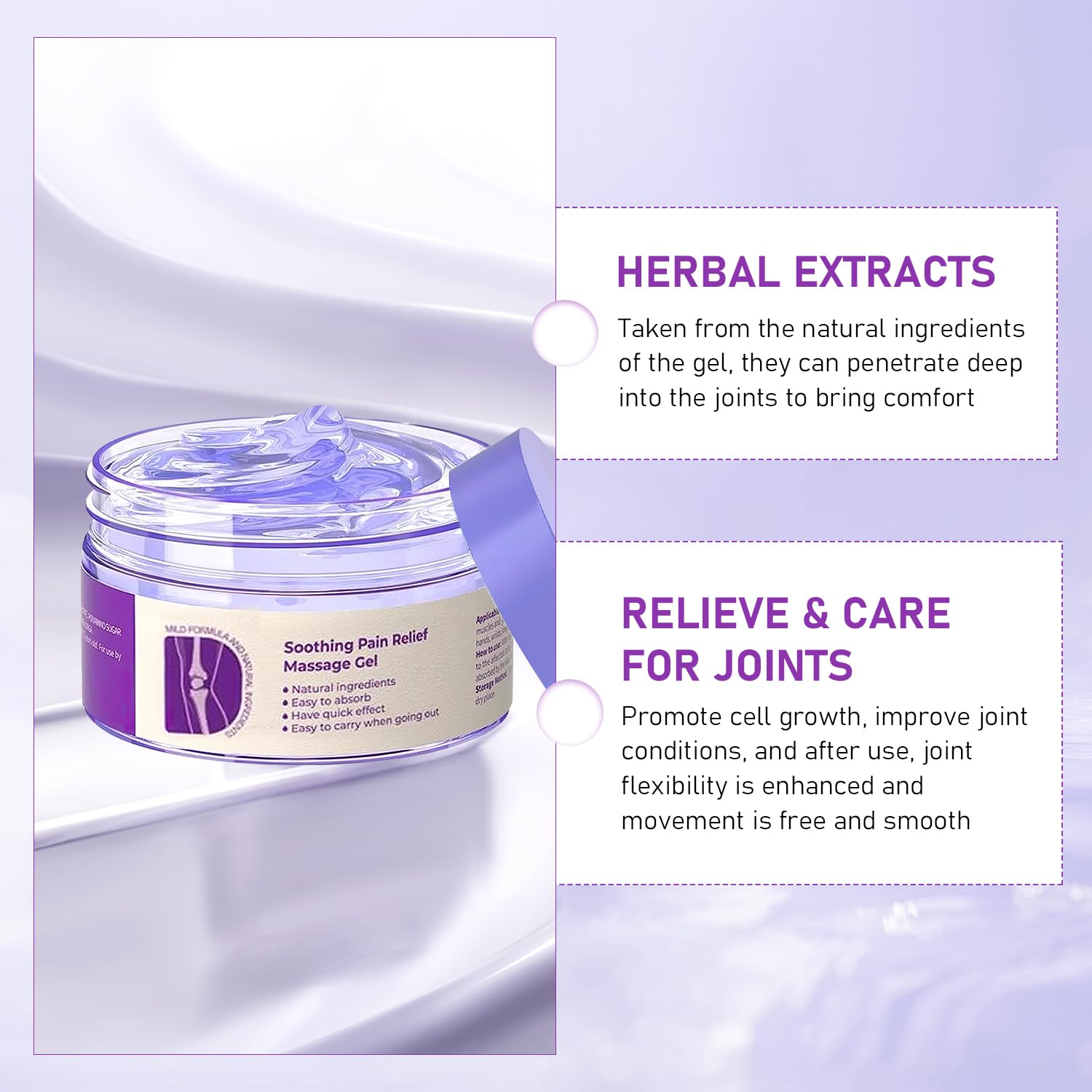 Yetary PurpleGel jar close-up highlights natural ingredients and quality.