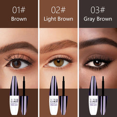 Yetary Qiciy Tattoo Eyebrow Gel Brown demonstrates bold color in brown shade.