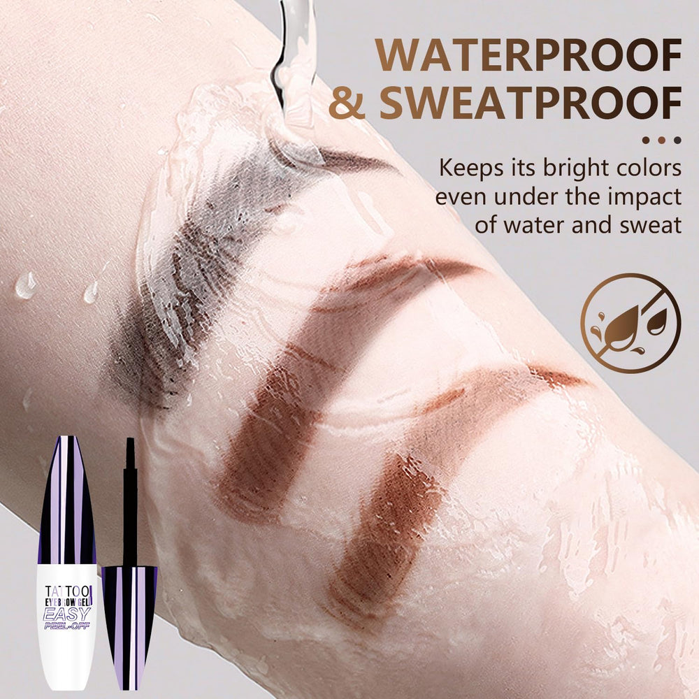 Yetary Qiciy Tattoo Eyebrow Gel Grayish Brown blends with cool undertones.